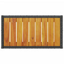 vidaXL 2 személyes fekete polyrattan kerti pad párnával és asztallal