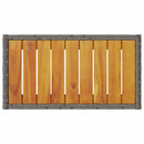 vidaXL 2 személyes szürke polyrattan kerti pad párnákkal és asztallal