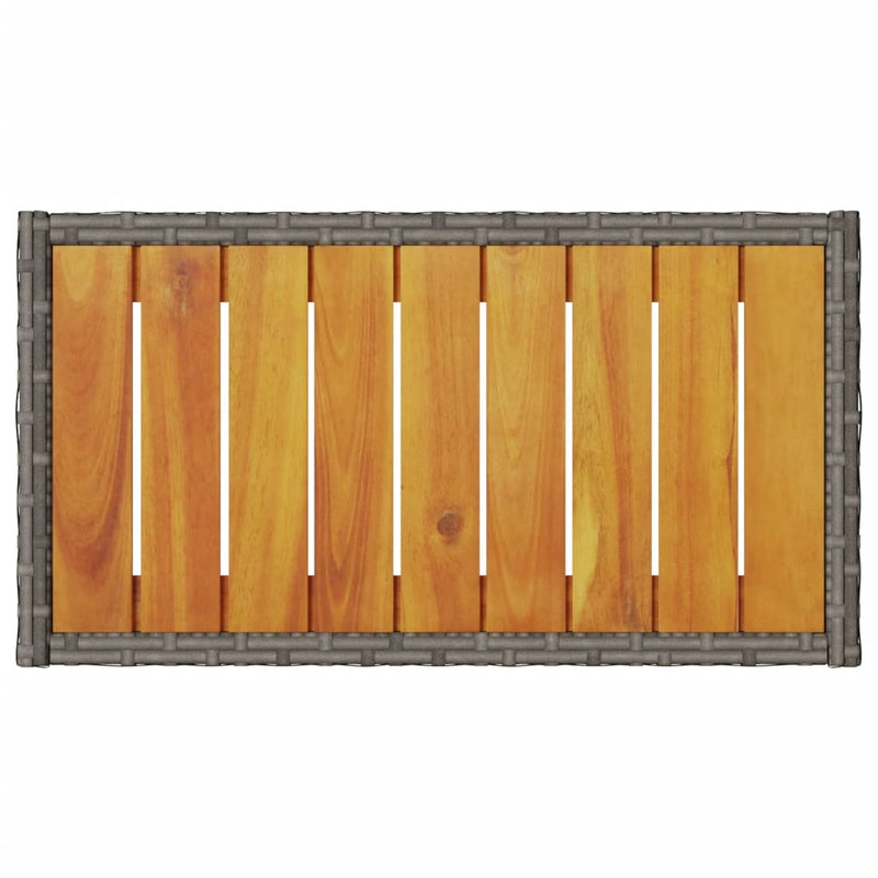 vidaXL 2 személyes szürke polyrattan kerti pad párnákkal és asztallal