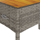 vidaXL 2 személyes szürke polyrattan kerti pad párnákkal és asztallal