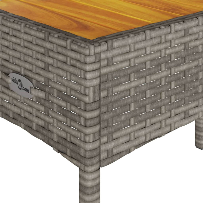 vidaXL 2 személyes szürke polyrattan kerti pad párnákkal és asztallal