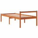 vidaXL viaszbarna tömör fenyőfa időseknek való ágy 75x190 cm