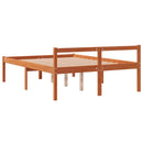 vidaXL viaszbarna tömör fenyőfa időseknek való ágy 120 x 190 cm