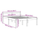 vidaXL viaszbarna tömör fenyőfa időseknek való ágy 120 x 190 cm