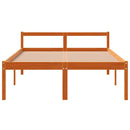 vidaXL viaszbarna tömör fenyőfa időseknek való ágy 135 x 190 cm