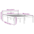 vidaXL viaszbarna tömör fenyőfa időseknek való ágy 135 x 190 cm