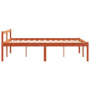 vidaXL viaszbarna tömör fenyőfa időseknek való ágy 140 x 190 cm