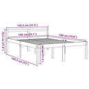 vidaXL viaszbarna tömör fenyőfa időseknek való ágy 140 x 190 cm