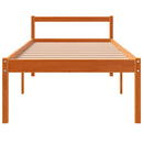 vidaXL viaszbarna tömör fenyőfa időseknek való ágy 90 x 200 cm