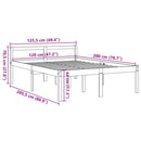 vidaXL viaszbarna tömör fenyőfa időseknek való ágy 120 x 200 cm