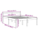 vidaXL viaszbarna tömör fenyőfa időseknek való ágy 140 x 200 cm