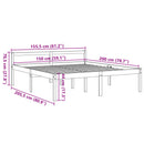 vidaXL viaszbarna tömör fenyőfa időseknek való ágy 150 x 200 cm