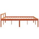 vidaXL viaszbarna tömör fenyőfa időseknek való ágy 160 x 200 cm