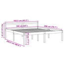 vidaXL viaszbarna tömör fenyőfa időseknek való ágy 160 x 200 cm