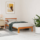 vidaXL viaszbarna tömör fenyőfa ágy matrac nélkül 75 x 190 cm