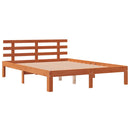 vidaXL viaszbarna tömör fenyőfa ágy matrac nélkül 140 x 190 cm