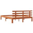 vidaXL viaszbarna tömör fenyőfa ágy matrac nélkül 140 x 190 cm