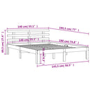 vidaXL viaszbarna tömör fenyőfa ágy matrac nélkül 140 x 190 cm