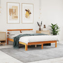 vidaXL viaszbarna tömör fenyőfa ágy matrac nélkül 140 x 190 cm