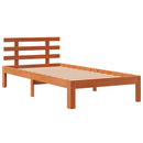 vidaXL viaszbarna tömör fenyőfa ágy matrac nélkül 100 x 200 cm