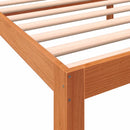 vidaXL viaszbarna tömör fenyőfa ágy matrac nélkül 100 x 200 cm