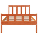 vidaXL viaszbarna tömör fenyőfa ágy matrac nélkül 75 x 190 cm