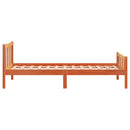 vidaXL viaszbarna tömör fenyőfa ágy matrac nélkül 75 x 190 cm