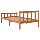 vidaXL viaszbarna tömör fenyőfa ágy matrac nélkül 75 x 190 cm