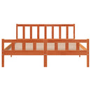 vidaXL viaszbarna tömör fenyőfa ágy matrac nélkül 150 x 200 cm