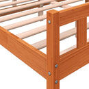 vidaXL viaszbarna tömör fenyőfa ágy matrac nélkül 150 x 200 cm