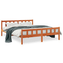 vidaXL viaszbarna tömör fenyőfa ágy matrac nélkül 160 x 200 cm