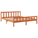 vidaXL viaszbarna tömör fenyőfa ágy matrac nélkül 160 x 200 cm