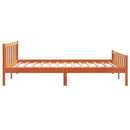 vidaXL viaszbarna tömör fenyőfa ágy matrac nélkül 160 x 200 cm