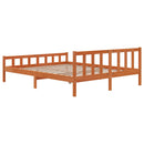 vidaXL viaszbarna tömör fenyőfa ágy matrac nélkül 160 x 200 cm
