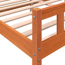 vidaXL viaszbarna tömör fenyőfa ágy matrac nélkül 160 x 200 cm