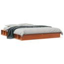 vidaXL viaszbarna tömör fenyőfa ágy matrac nélkül 150 x 200 cm