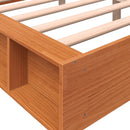 vidaXL viaszbarna tömör fenyőfa ágy matrac nélkül 150 x 200 cm