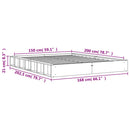 vidaXL viaszbarna tömör fenyőfa ágy matrac nélkül 150 x 200 cm