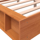 vidaXL viaszbarna tömör fenyőfa ágy matrac nélkül 120 x 200 cm