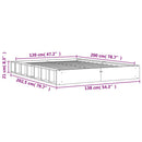 vidaXL viaszbarna tömör fenyőfa ágy matrac nélkül 120 x 200 cm