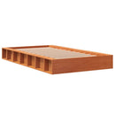 vidaXL viaszbarna tömör fenyőfa ágy matrac nélkül 75 x 190 cm