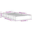 vidaXL viaszbarna tömör fenyőfa ágy matrac nélkül 75 x 190 cm