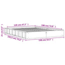 vidaXL viaszbarna tömör fenyőfa ágy matrac nélkül 120 x 190 cm
