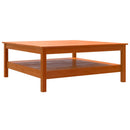 vidaXL viaszbarna tömör fenyőfa dohányzóasztal 100 x 100 x 40 cm
