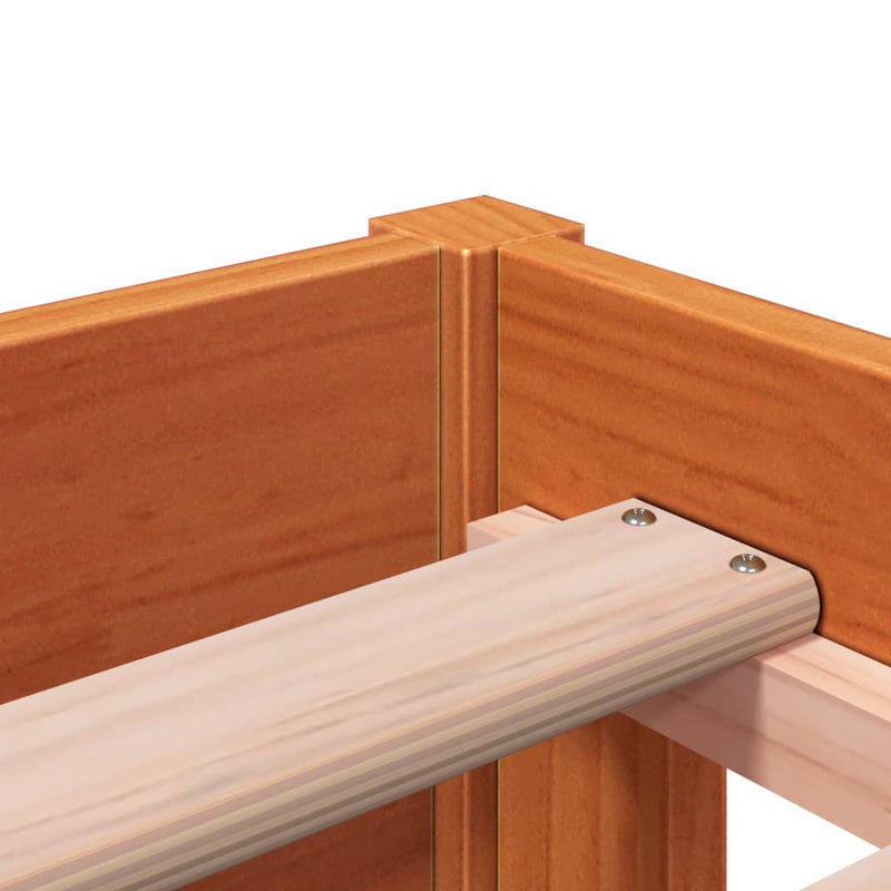 vidaXL viaszbarna tömör fenyőfa kanapéágy matrac nélkül 80 x 200 cm