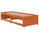 vidaXL viaszbarna tömör fenyőfa kanapéágy matrac nélkül 90 x 190 cm