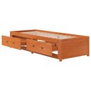 vidaXL viaszbarna tömör fenyőfa kanapéágy matrac nélkül 90 x 190 cm