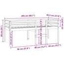 vidaXL viaszbarna tömör fenyőfa magasított ágy 90 x 200 cm