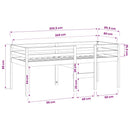 vidaXL viaszbarna tömör fenyőfa magasított ágy 80x200 cm