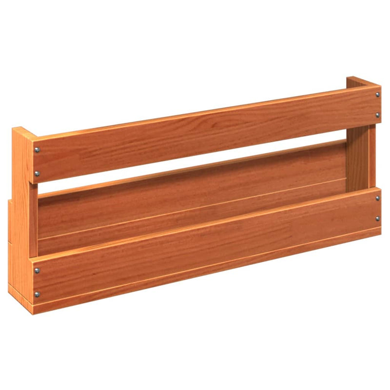 vidaXL 2 db viaszbarna tömör fenyőfa fali cipőtartó 59x8,5x23,5 cm
